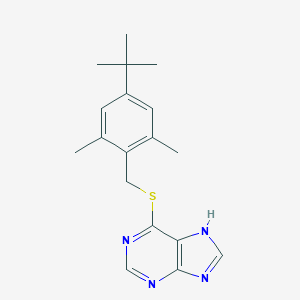 molecular formula C18H22N4S B282776 4-tert-butyl-2,6-dimethylbenzyl 9H-purin-6-yl sulfide 