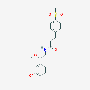 molecular formula C20H25NO5S B2827763 N-(2-methoxy-2-(3-methoxyphenyl)ethyl)-3-(4-(methylsulfonyl)phenyl)propanamide CAS No. 1706285-13-3