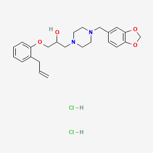molecular formula C24H32Cl2N2O4 B2827767 1-(2-Allylphenoxy)-3-(4-(benzo[d][1,3]dioxol-5-ylmethyl)piperazin-1-yl)propan-2-ol dihydrochloride CAS No. 473804-31-8