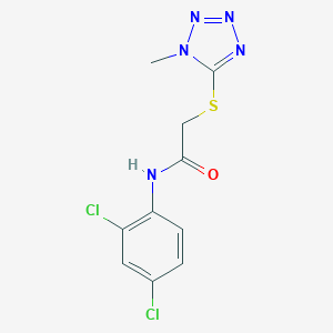 molecular formula C10H9Cl2N5OS B282778 N-(2,4-dichlorophenyl)-2-[(1-methyl-1H-tetrazol-5-yl)sulfanyl]acetamide 