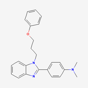 molecular formula C24H25N3O B2827780 Dimethyl{4-[1-(3-phenoxypropyl)benzimidazol-2-yl]phenyl}amine CAS No. 433698-37-4