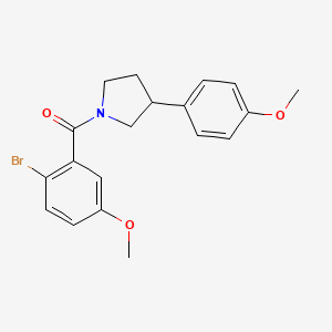 molecular formula C19H20BrNO3 B2827784 (2-溴-5-甲氧基苯基)(3-(4-甲氧基苯基)吡咯烷-1-基)甲酮 CAS No. 1209184-01-9