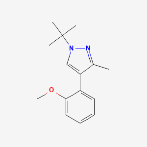 molecular formula C15H20N2O B2827791 1-(tert-butyl)-4-(2-methoxyphenyl)-3-methyl-1H-pyrazole CAS No. 956361-19-6