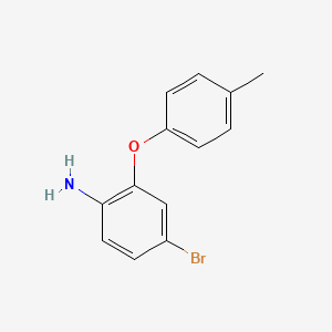 molecular formula C13H12BrNO B2827802 4-Bromo-2-(4-methylphenoxy)aniline CAS No. 1478675-68-1
