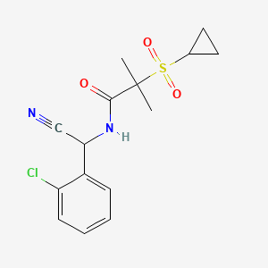 N-[(2-Chlorophenyl)-cyanomethyl]-2-cyclopropylsulfonyl-2-methylpropanamide
