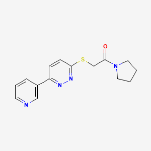 2-(6-Pyridin-3-ylpyridazin-3-yl)sulfanyl-1-pyrrolidin-1-ylethanone