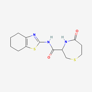 molecular formula C13H17N3O2S2 B2827806 5-氧代-N-(4,5,6,7-四氢苯并[d]噻唑-2-基)-1,4-噻吩-3-甲酰胺 CAS No. 1396583-93-9