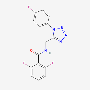 molecular formula C15H10F3N5O B2827811 2,6-二氟-N-((1-(4-氟苯基)-1H-四唑-5-基)甲基)苯甲酰胺 CAS No. 897623-46-0