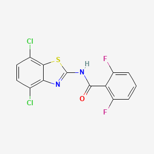 molecular formula C14H6Cl2F2N2OS B2827812 N-(4,7-dichloro-1,3-benzothiazol-2-yl)-2,6-difluorobenzamide CAS No. 868230-91-5