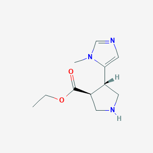 Ethyl (3S,4S)-4-(3-methylimidazol-4-yl)pyrrolidine-3-carboxylate