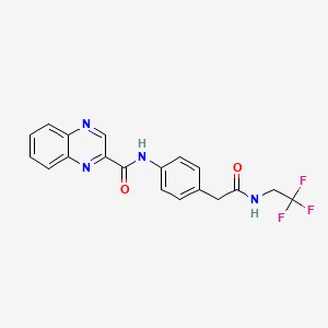 N-(4-(2-oxo-2-((2,2,2-trifluoroethyl)amino)ethyl)phenyl)quinoxaline-2-carboxamide