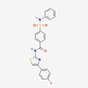 N-[4-(4-fluorophenyl)-1,3-thiazol-2-yl]-4-[methyl(phenyl)sulfamoyl]benzamide