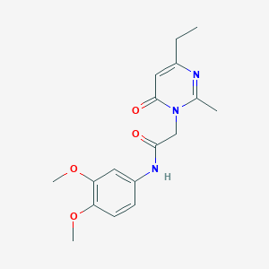 molecular formula C17H21N3O4 B2827845 N-(3,4-Dimethoxyphenyl)-2-(4-ethyl-2-methyl-6-oxopyrimidin-1-yl)acetamide CAS No. 2309552-55-2