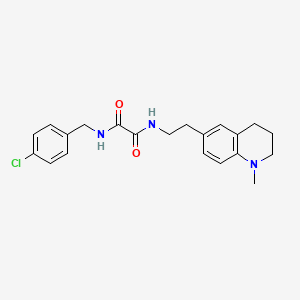 molecular formula C21H24ClN3O2 B2827849 N1-(4-chlorobenzyl)-N2-(2-(1-methyl-1,2,3,4-tetrahydroquinolin-6-yl)ethyl)oxalamide CAS No. 946281-08-9