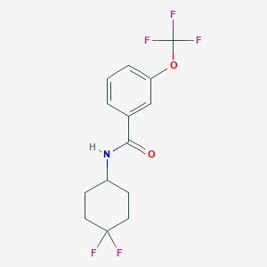 molecular formula C14H14F5NO2 B2827865 N-(4,4-二氟环己基)-3-(三氟甲氧基)苯甲酰胺 CAS No. 2034290-07-6