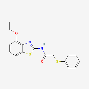 molecular formula C17H16N2O2S2 B2827870 N-(4-ethoxybenzo[d]thiazol-2-yl)-2-(phenylthio)acetamide CAS No. 895481-78-4