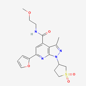 1-(1,1-dioxidotetrahydrothiophen-3-yl)-6-(furan-2-yl)-N-(2-methoxyethyl)-3-methyl-1H-pyrazolo[3,4-b]pyridine-4-carboxamide