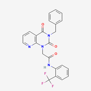molecular formula C23H17F3N4O3 B2827894 2-(3-benzyl-2,4-dioxo-3,4-dihydropyrido[2,3-d]pyrimidin-1(2H)-yl)-N-[2-(trifluoromethyl)phenyl]acetamide CAS No. 902959-99-3