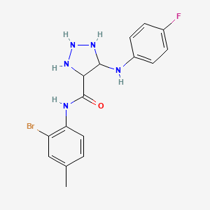 molecular formula C16H13BrFN5O B2827896 N-(2-溴-4-甲基苯基)-5-(4-氟苯胺基)三唑烷-4-甲酰胺 CAS No. 1207055-64-8