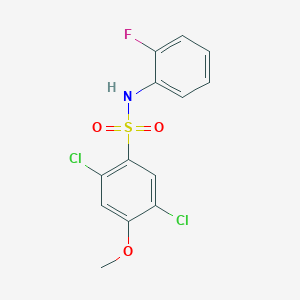 2,5-Dichloro-N-(2-fluorophenyl)-4-methoxybenzenesulfonamide