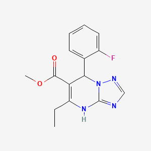 Methyl 5-ethyl-7-(2-fluorophenyl)-4,7-dihydro[1,2,4]triazolo[1,5-a]pyrimidine-6-carboxylate