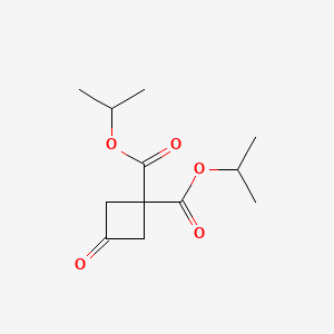 molecular formula C12H18O5 B2827906 Diisopropyl 3-oxocyclobutane-1,1-dicarboxylate CAS No. 893724-10-2