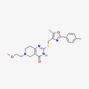 molecular formula C22H26N4O3S B2827912 5-{[(4-chlorophenyl)acetyl]amino}-3-methoxy-N-phenyl-1-benzofuran-2-carboxamide CAS No. 1110979-39-9