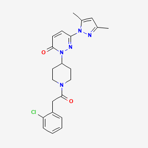 B2827921 2-[1-[2-(2-Chlorophenyl)acetyl]piperidin-4-yl]-6-(3,5-dimethylpyrazol-1-yl)pyridazin-3-one CAS No. 2379993-48-1