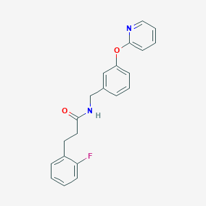 molecular formula C21H19FN2O2 B2827924 3-(2-fluorophenyl)-N-(3-(pyridin-2-yloxy)benzyl)propanamide CAS No. 1706143-02-3