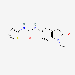 molecular formula C15H15N3O2S B2827927 1-(1-乙基-2-氧代吲哚-5-基)-3-(噻吩-2-基)脲 CAS No. 1169957-63-4