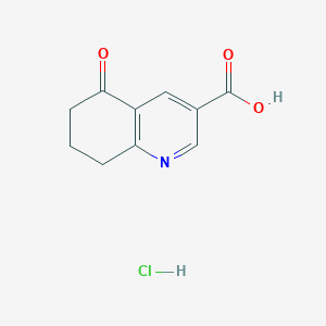 molecular formula C10H10ClNO3 B2827928 5-Oxo-5,6,7,8-tetrahydroquinoline-3-carboxylic acid hydrochloride CAS No. 2137886-64-5