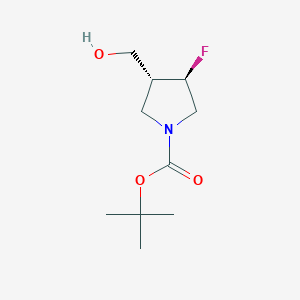 molecular formula C10H18FNO3 B2827933 Tert-butyl (3R,4R)-3-fluoro-4-(hydroxymethyl)pyrrolidine-1-carboxylate CAS No. 1428776-42-4