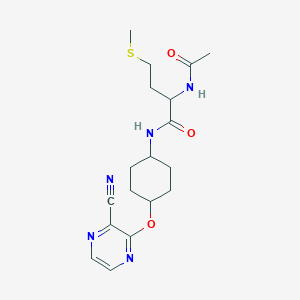2-acetamido-N-((1r,4r)-4-((3-cyanopyrazin-2-yl)oxy)cyclohexyl)-4-(methylthio)butanamide