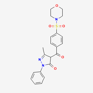 3-methyl-4-(4-(morpholinosulfonyl)benzoyl)-1-phenyl-1H-pyrazol-5(4H)-one