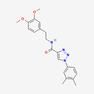 molecular formula C21H24N4O3 B2827943 N-[2-(3,4-二甲氧基苯基)乙基]-1-(3,4-二甲基苯基)-1H-1,2,3-三唑-4-甲酰胺 CAS No. 1105241-52-8