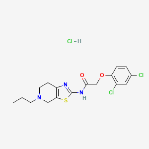 molecular formula C17H20Cl3N3O2S B2827947 2-(2,4-二氯苯氧基)-N-(5-丙基-4,5,6,7-四氢噻唑并[5,4-c]吡啶-2-基)乙酰胺盐酸盐 CAS No. 1327542-15-3