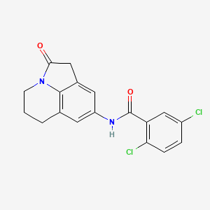 2,5-dichloro-N-(2-oxo-2,4,5,6-tetrahydro-1H-pyrrolo[3,2,1-ij]quinolin-8-yl)benzamide