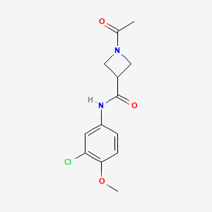 molecular formula C13H15ClN2O3 B2827953 1-acetyl-N-(3-chloro-4-methoxyphenyl)azetidine-3-carboxamide CAS No. 1421516-12-2