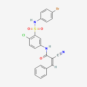 (Z)-N-[3-[(4-Bromophenyl)sulfamoyl]-4-chlorophenyl]-2-cyano-3-phenylprop-2-enamide