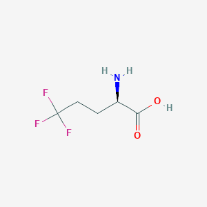 molecular formula C5H8F3NO2 B2827967 (2R)-2-amino-5,5,5-trifluoropentanoic acid CAS No. 122565-29-1