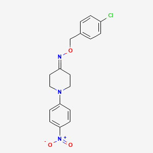 molecular formula C18H18ClN3O3 B2827971 1-(4-nitrophenyl)tetrahydro-4(1H)-pyridinone O-(4-chlorobenzyl)oxime CAS No. 338757-93-0