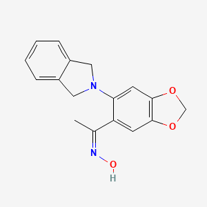 molecular formula C17H16N2O3 B2827972 (NZ)-N-[1-[6-(1,3-dihydroisoindol-2-yl)-1,3-benzodioxol-5-yl]ethylidene]hydroxylamine CAS No. 866018-84-0