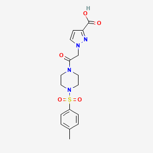 1-(2-{4-[(4-methylphenyl)sulfonyl]piperazin-1-yl}-2-oxoethyl)-1H-pyrazole-3-carboxylic acid