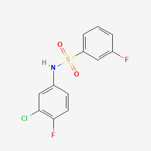 molecular formula C12H8ClF2NO2S B2827984 N-(3-chloro-4-fluorophenyl)-3-fluorobenzenesulfonamide CAS No. 667912-43-8