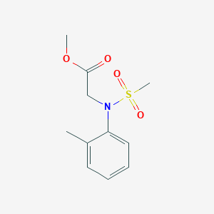 molecular formula C11H15NO4S B2827990 Methyl N-(2-methylphenyl)-N-(methylsulfonyl)glycinate CAS No. 333321-46-3