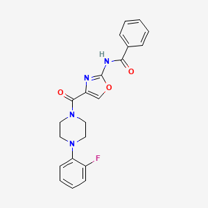 N-(4-(4-(2-fluorophenyl)piperazine-1-carbonyl)oxazol-2-yl)benzamide