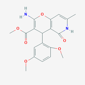 methyl 2-amino-4-(2,5-dimethoxyphenyl)-7-methyl-5-oxo-5,6-dihydro-4H-pyrano[3,2-c]pyridine-3-carboxylate