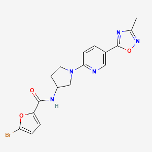 5-bromo-N-{1-[5-(3-methyl-1,2,4-oxadiazol-5-yl)pyridin-2-yl]pyrrolidin-3-yl}-2-furamide