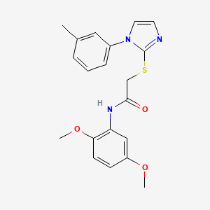 N-(2,5-dimethoxyphenyl)-2-((1-(m-tolyl)-1H-imidazol-2-yl)thio)acetamide