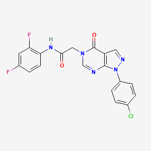 2-(1-(4-chlorophenyl)-4-oxo-1H-pyrazolo[3,4-d]pyrimidin-5(4H)-yl)-N-(2,4-difluorophenyl)acetamide